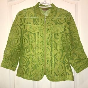 🧵 Green Sheer Blazer